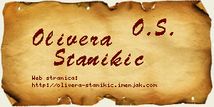 Olivera Stanikić vizit kartica